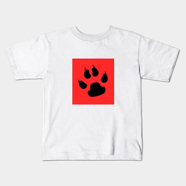 Animal paw Kids T-Shirt by Times6ix